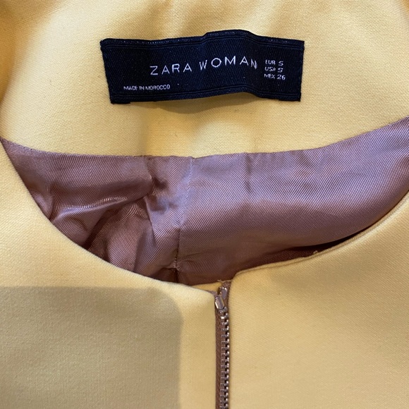 Zara yellow spring coat. Size small. - Picture 2 of 2